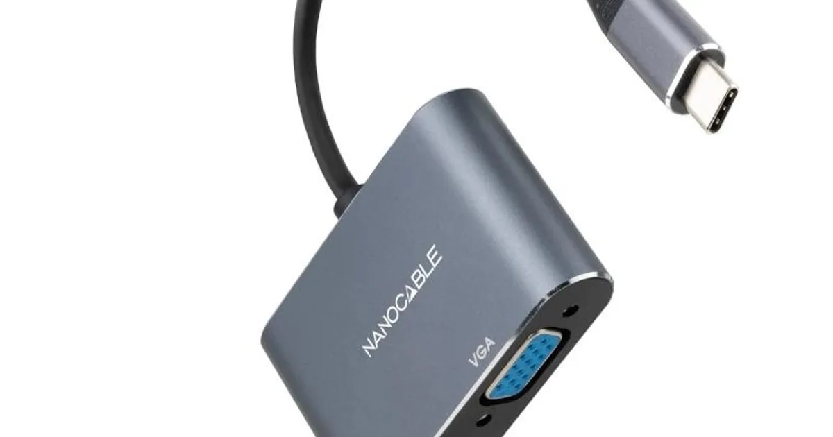 Nanocable Conversor USB-C/M a HDMI-VGA/H 15 cm