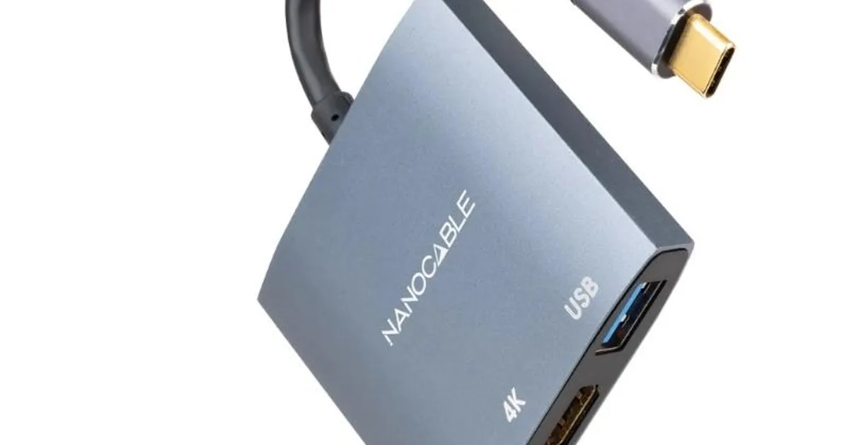 Nanocable Conversor USB-C a HDMI/USB3.0/PD 15 cm