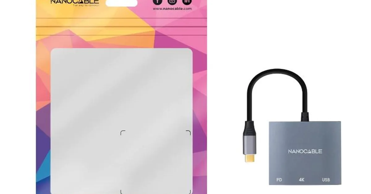 Nanocable Conversor USB-C a HDMI/USB3.0/PD 15 cm (3)