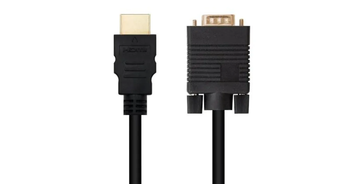 Nanocable Conversor HDMI a VGA M-M, 1.8 m Negro (2)
