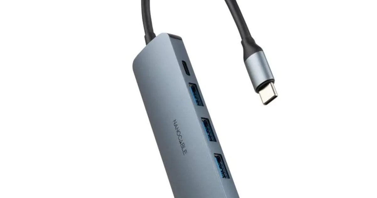 Nanocable Hub USB-C 3xUSB-A+HDMI+USB-C PD