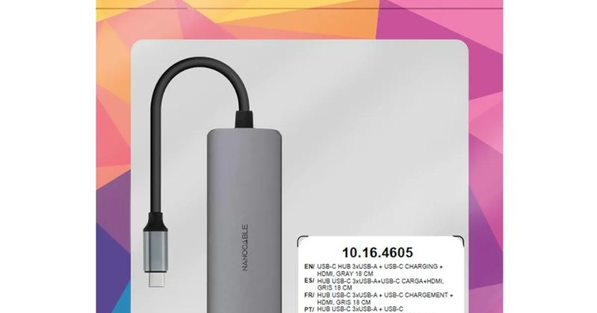 Nanocable Hub USB-C 3xUSB-A+HDMI+USB-C PD (4)