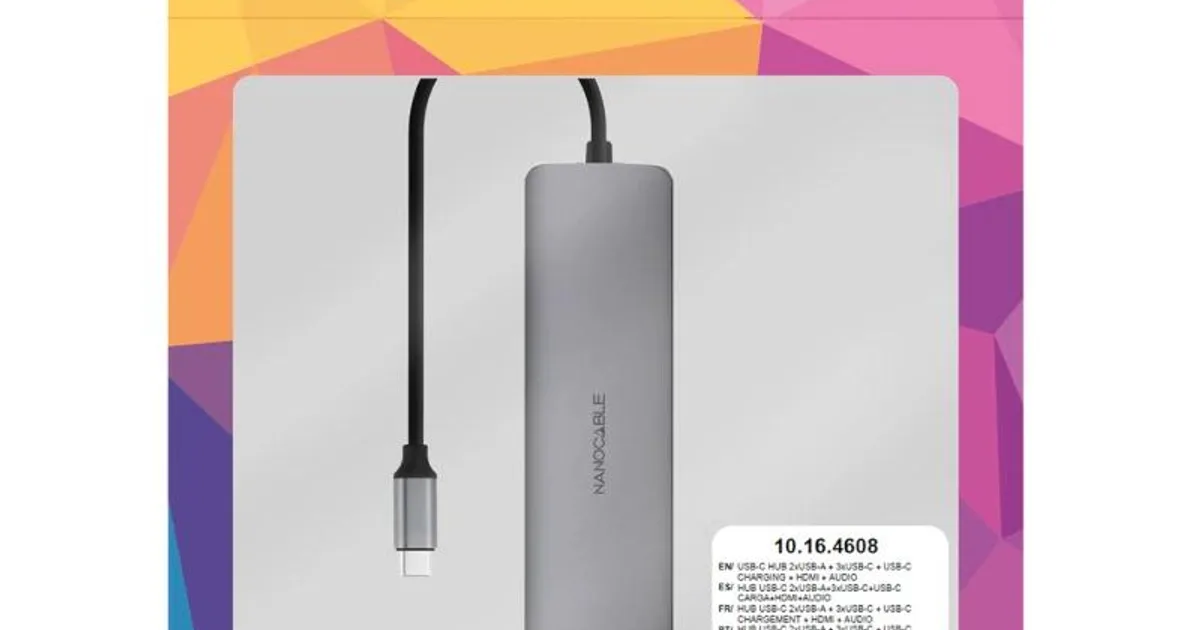 Nanocable Hub 8en1 USB-A+USB-C+HDMI+USB-C PD+Jack (4)