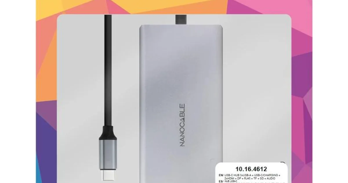 Nanocable Hub 12en1 USB-A/C+HDMI+DP+RJ45+TF+SD+AU (4)