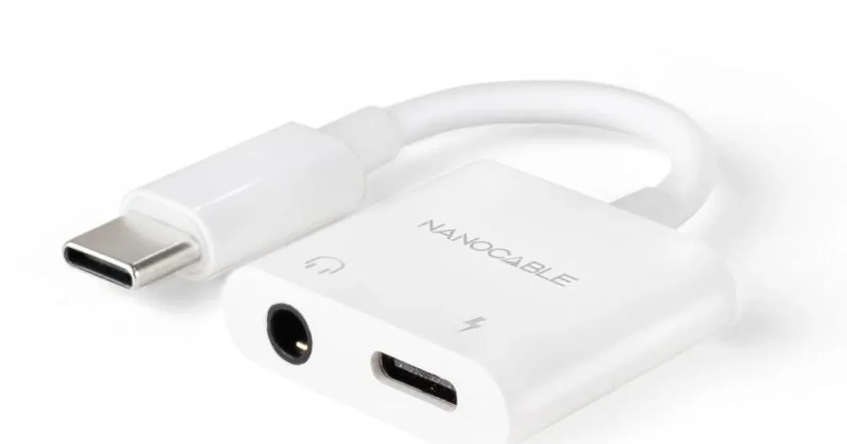 Nanocable Adaptador USB-C a Jack+USB-C/H PD 60W