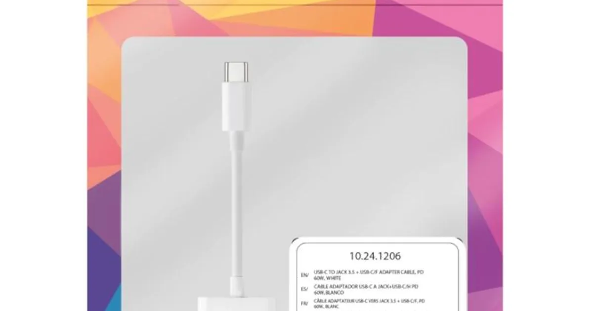 Nanocable Adaptador USB-C a Jack+USB-C/H PD 60W (3)