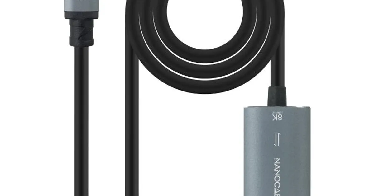 Nanocable Cable USB-C/M-DP/M Bidireccional 2 M