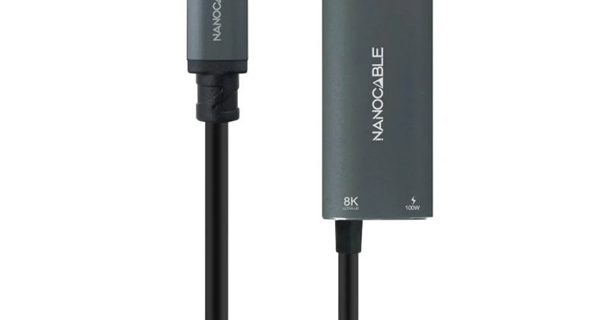 Nanocable Cable USB-C/M-DP/M+USB-C/H PD 1.8M
