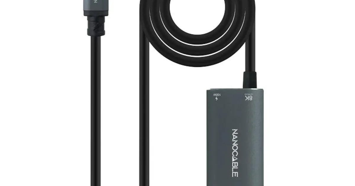 Nanocable Cable USB-C/M-DP/M+USB-C/H PD 1.8M (2)