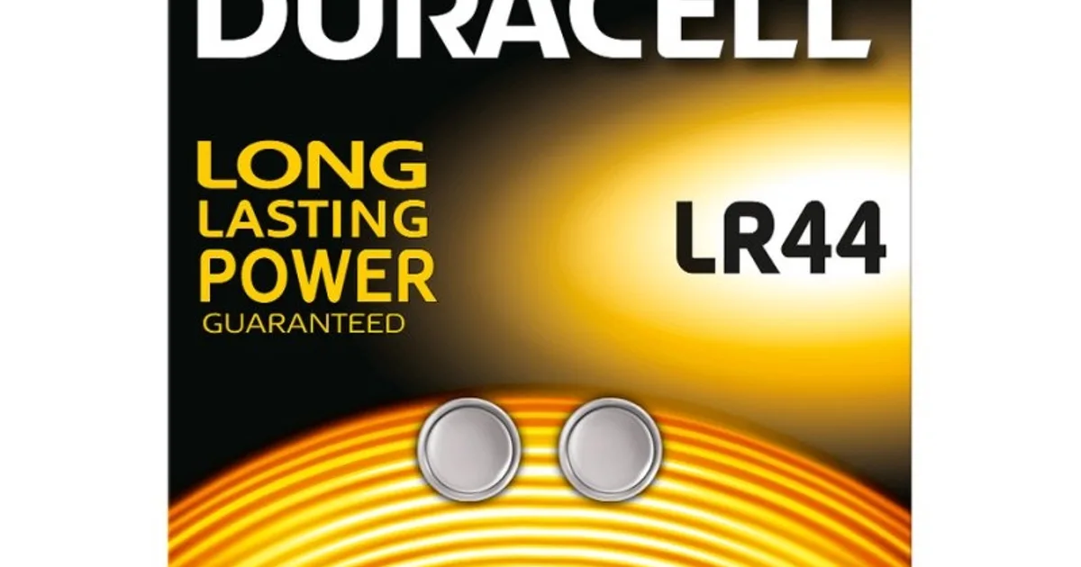 Duracell Pila Botón Alcalina LR44 1,5V Blister*2