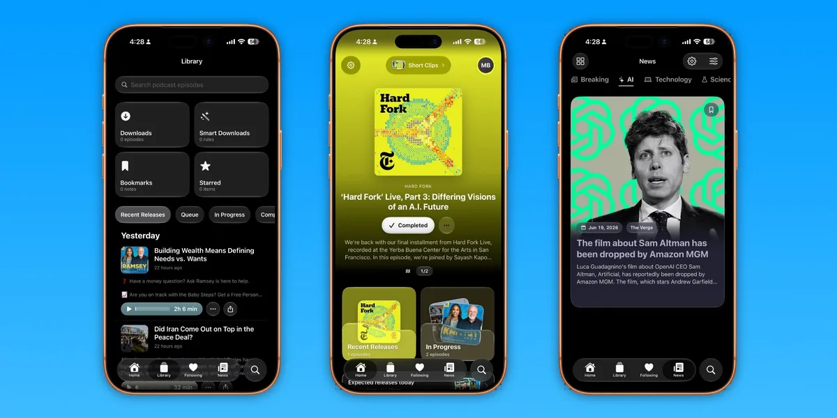 Brink: la nueva app de podcasts para iPhone con IA y más