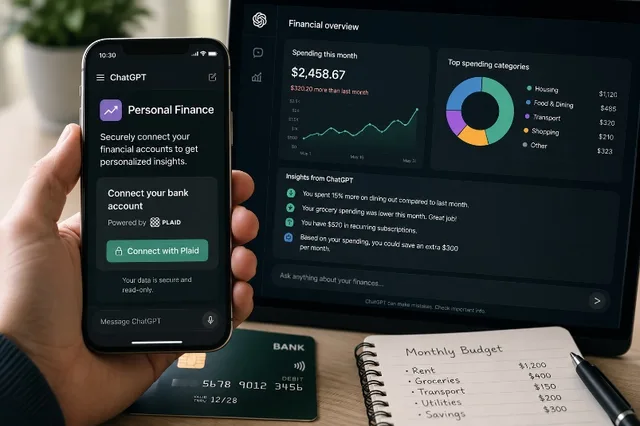 OpenAI integra herramientas de finanzas personales en ChatGPT