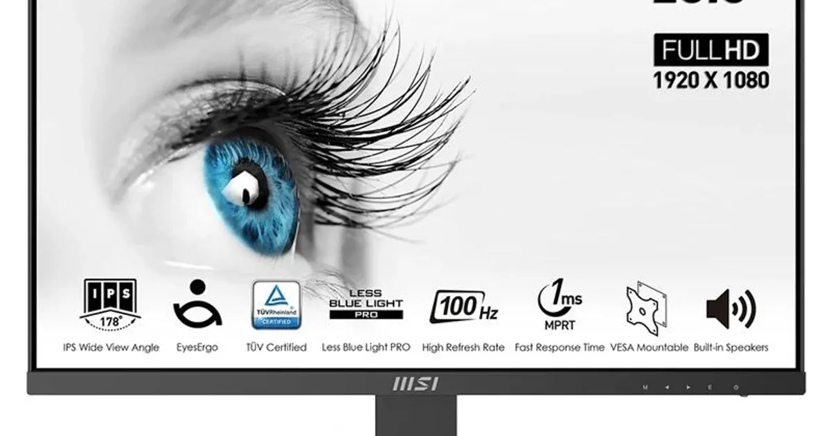 MSI MP243X Monitor 23.8" IPS FHD 100hz HDMI DP MM