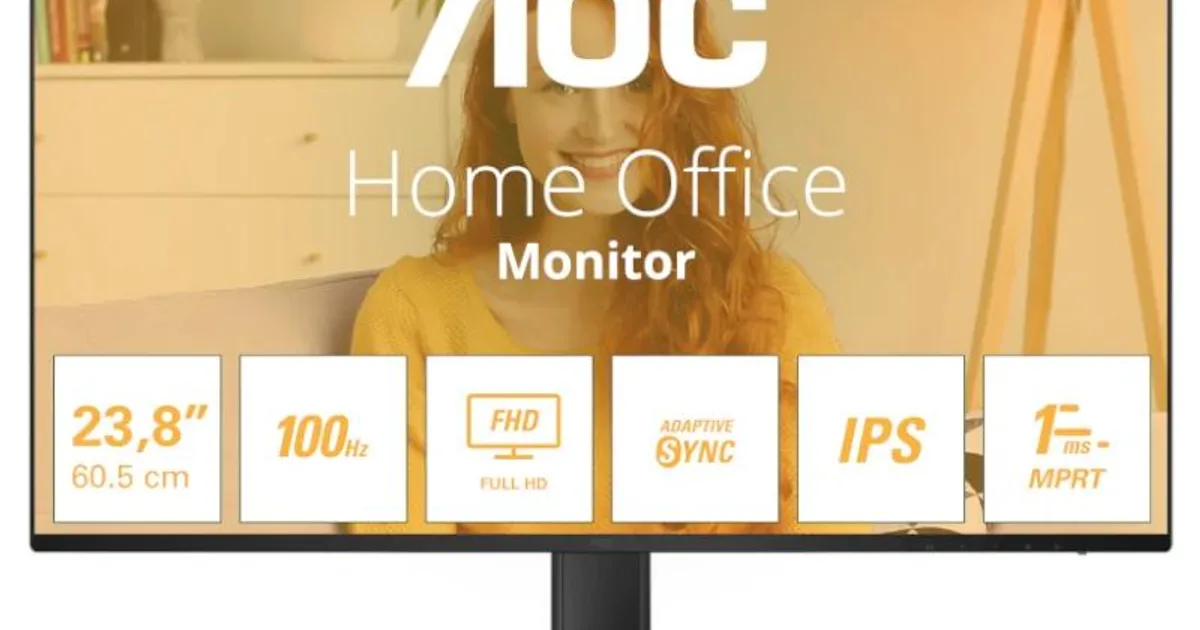 AOC 24B3HA2 Monitor 24" IPS 100hz 1ms MM (4)