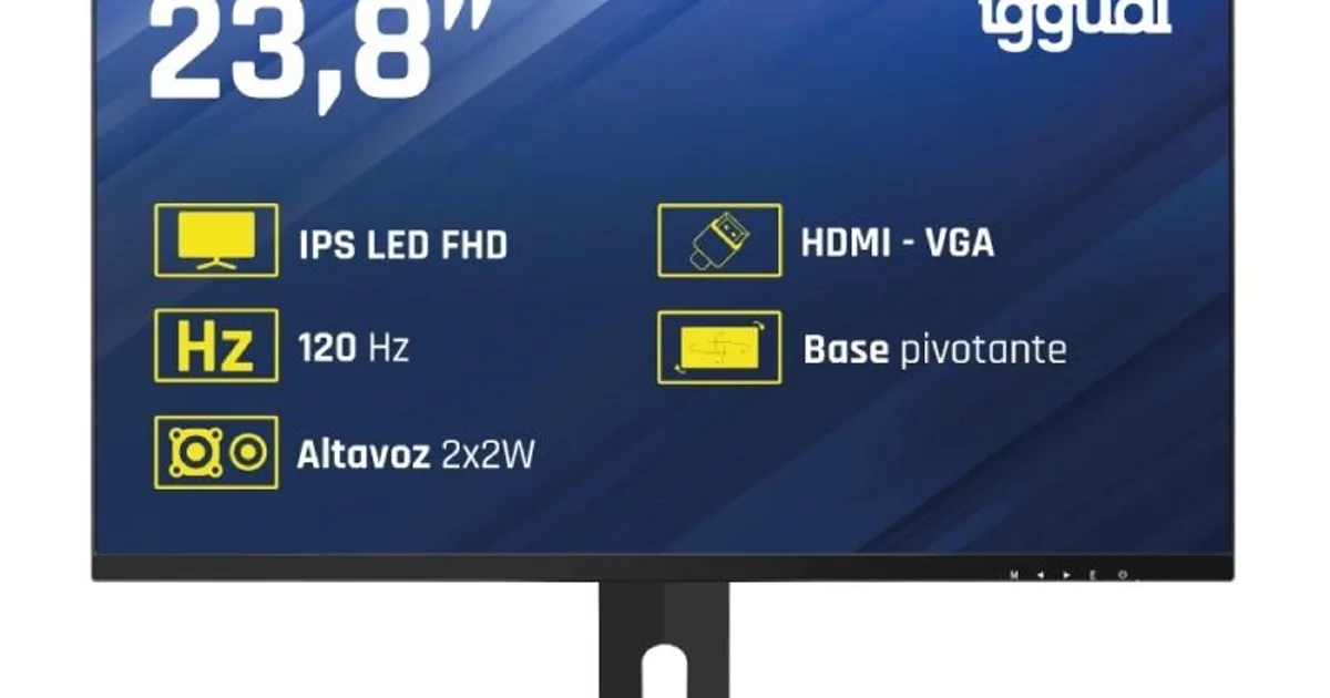iggual Monitor 24" VGA HDMI 120Hz pivotante AA MM