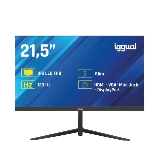 iggual Monitor 21,5" IPS 1ms FHD 120Hz VGA HDMI DP