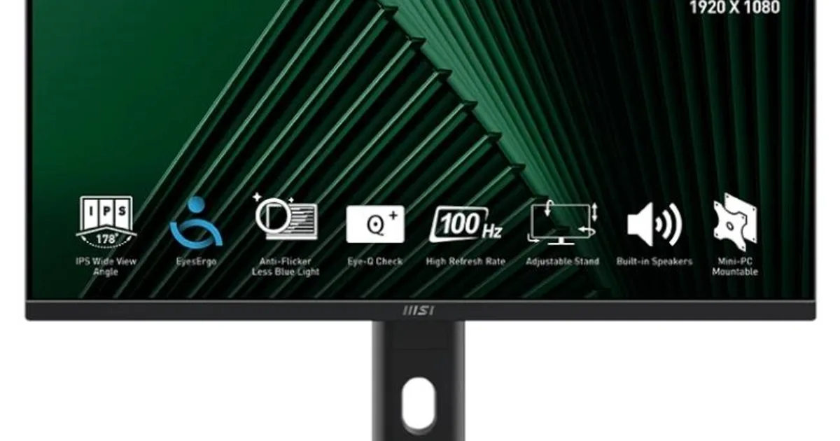 MSI MP275PG Monitor 27"100h VGA HDMI DP  MM AA