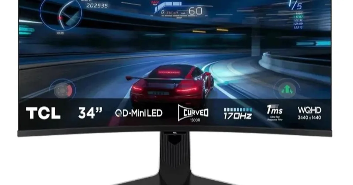 TCL 34R83Q Monitor 34" MiniLed 4K 170Hz 1ms Curv