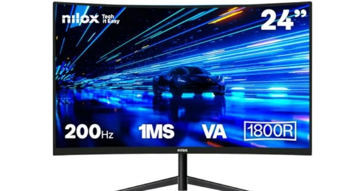 NILOX NXM24CRV2001 Monitor 24"VA200Hz HDMI DP Curv