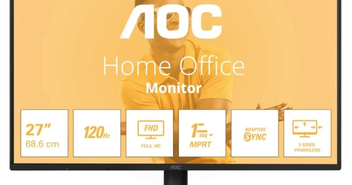 AOC 27B31H Monitor 27" IPS FHD 120Mhz 4ms Negro