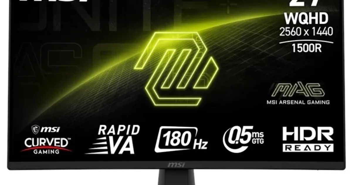 MSI MAG274CQF Monitor 27" WQHD 180hz curv