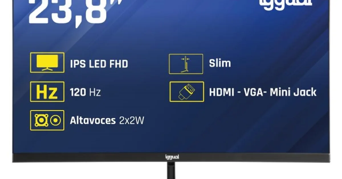 iggual Monitor 24" IPS 1ms FHD 120Hz VGA HDMI MM
