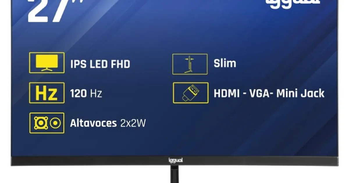 iggual Monitor 27" IPS 1ms FHD 120Hz VGA HDMI MM