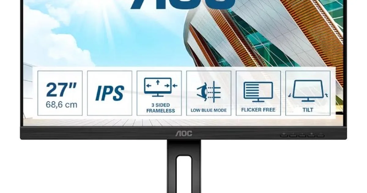 AOC 27P2Q Monitor 27" IPS AA PIV VGA DVI HDMI