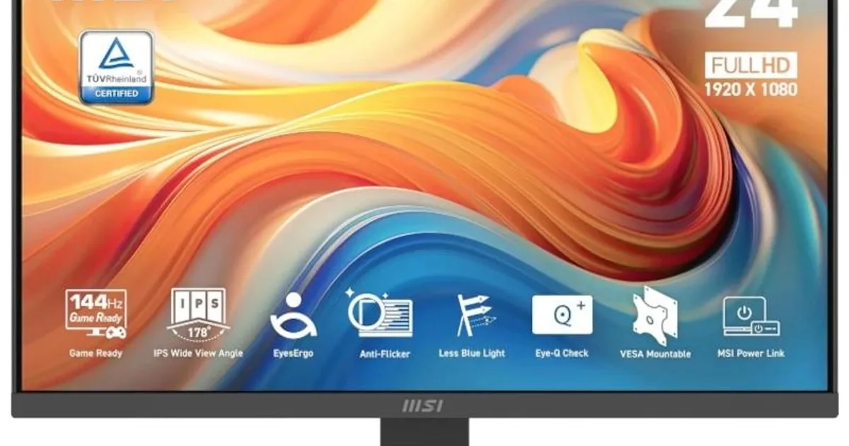 MSI MP251 E14L  Monitor 24.5" IPS 144h VGA HDMI