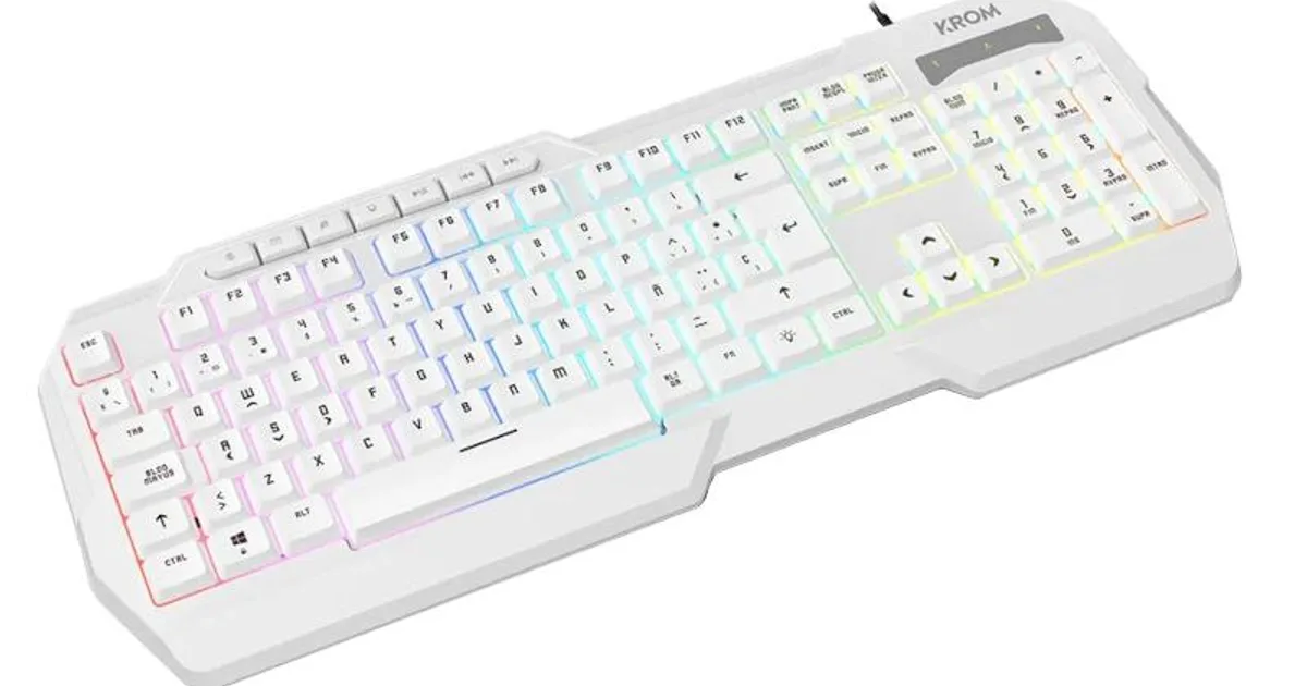 KROM KENTA PC Combo Gaming 4 en 1 RGB Blanco (2)