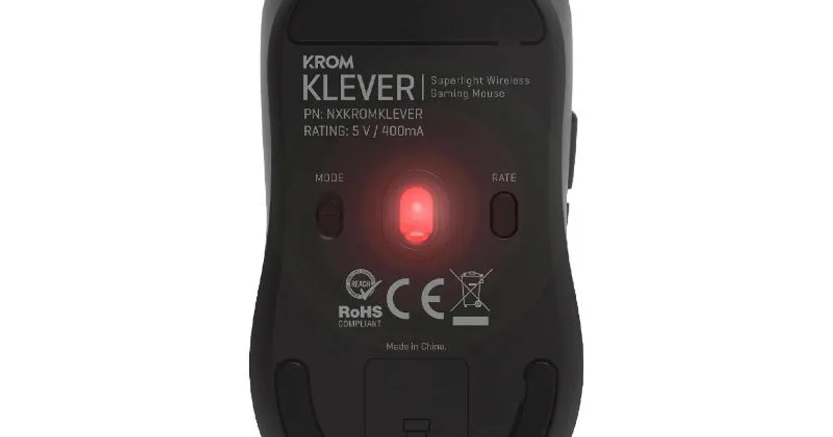 KROM KLEVER Raton gaming superligero wireless Ngro (4)