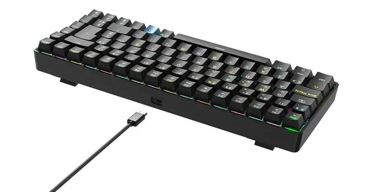 Hiditec teclado Gaming GM1K Switches red (2)