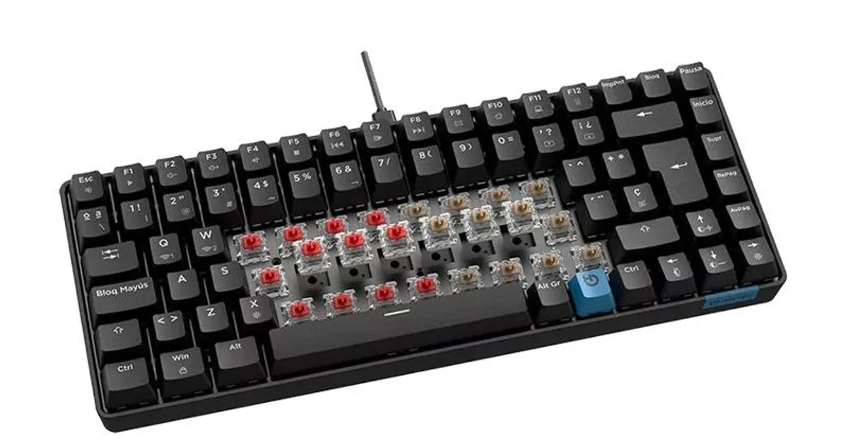 Hiditec teclado Gaming GM1K Switches red (3)