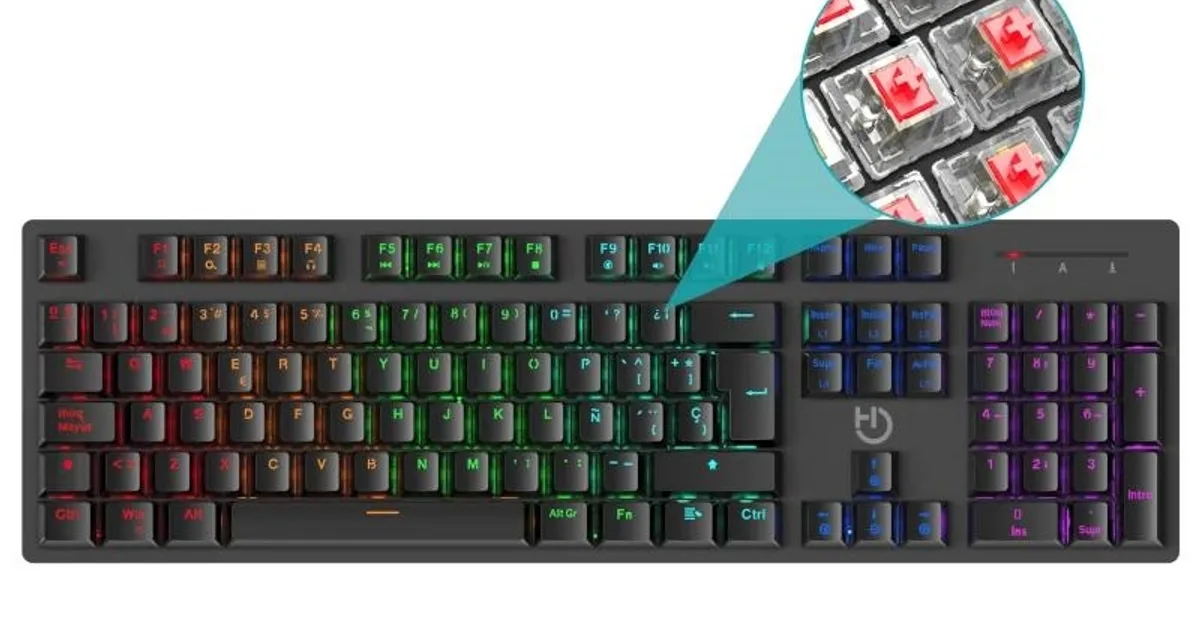 HIDITEC Teclado Gaming GK400 mecanico