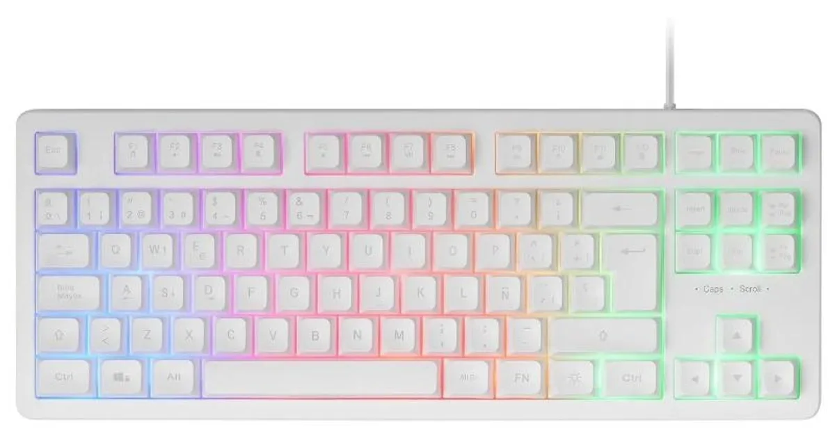 Mars Gaming Teclado MK023 TKL FRGB Blanco