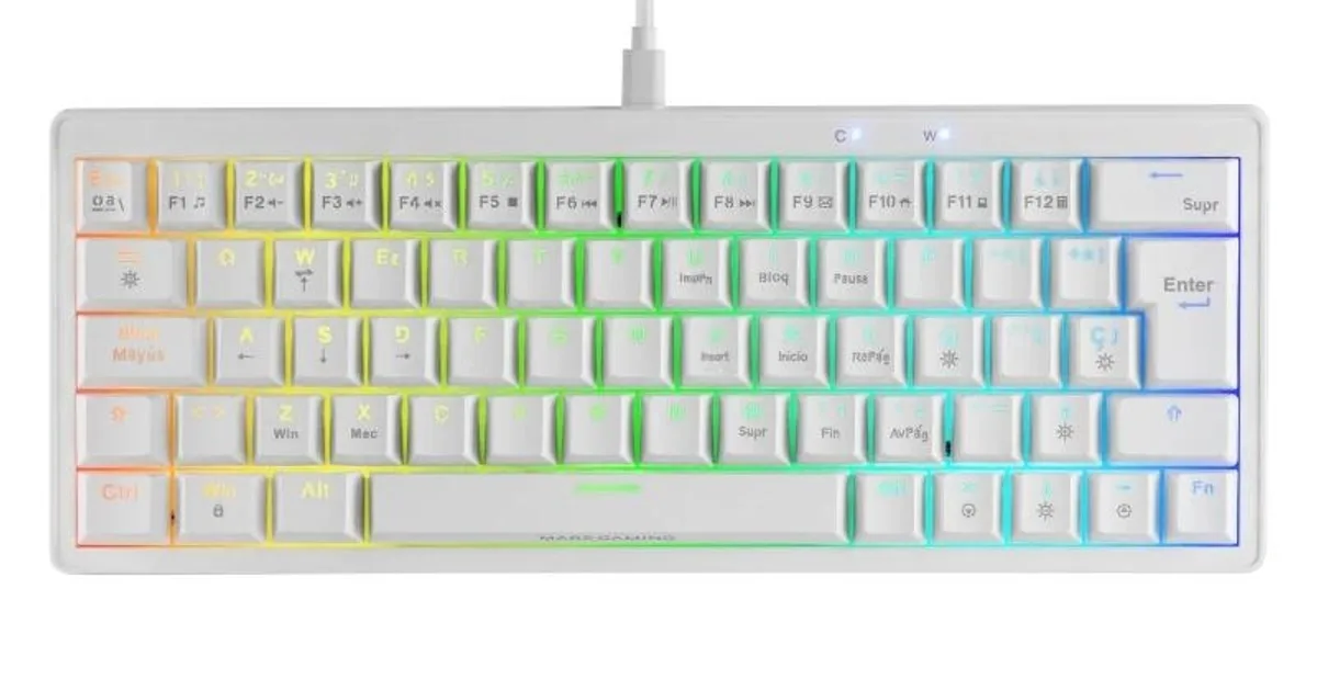 MARS GAMING TECLADO MECÁNICO RGB COMPACTO 60%