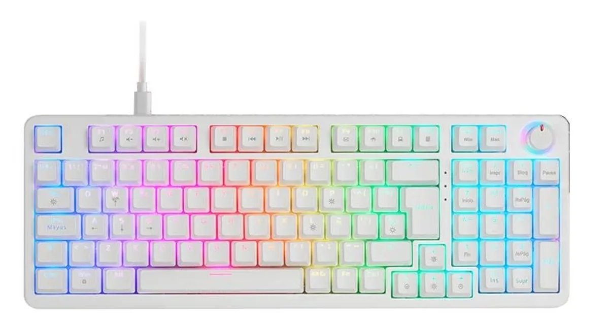 Mars Gaming Tecl. MKPROWYES SilentSwitch RGB White