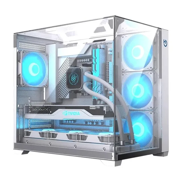 Hiditec Caja ATX Gaming Sky White USB 3.1 TYPE-C