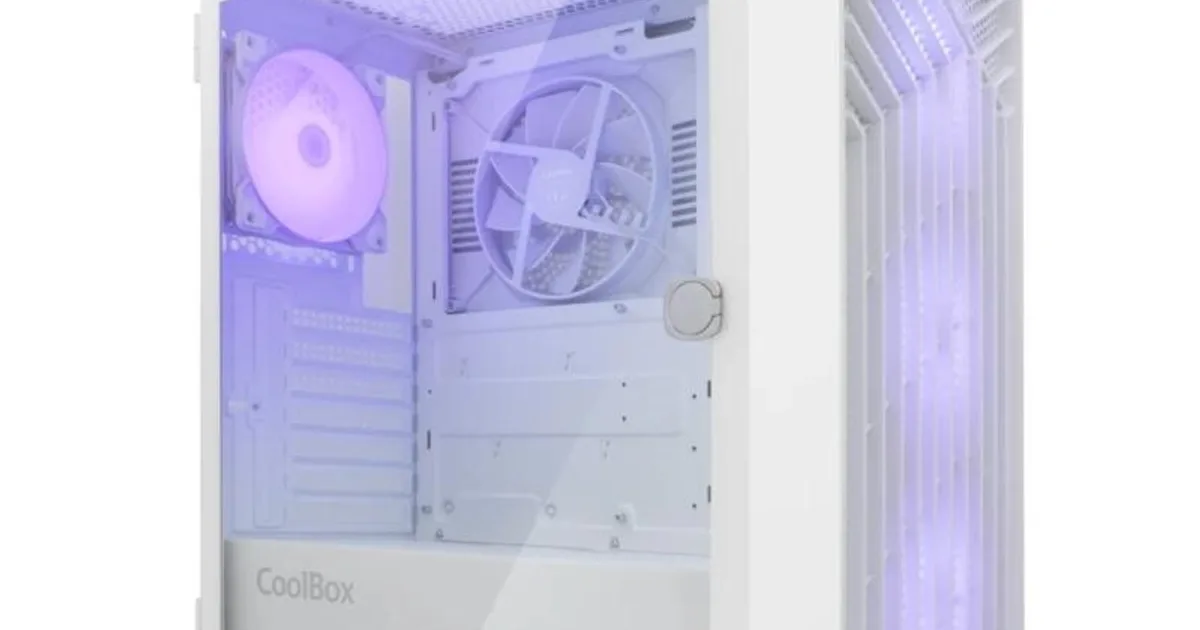 Coolbox Caja Gaming ATX GA300 GRIDLINE White
