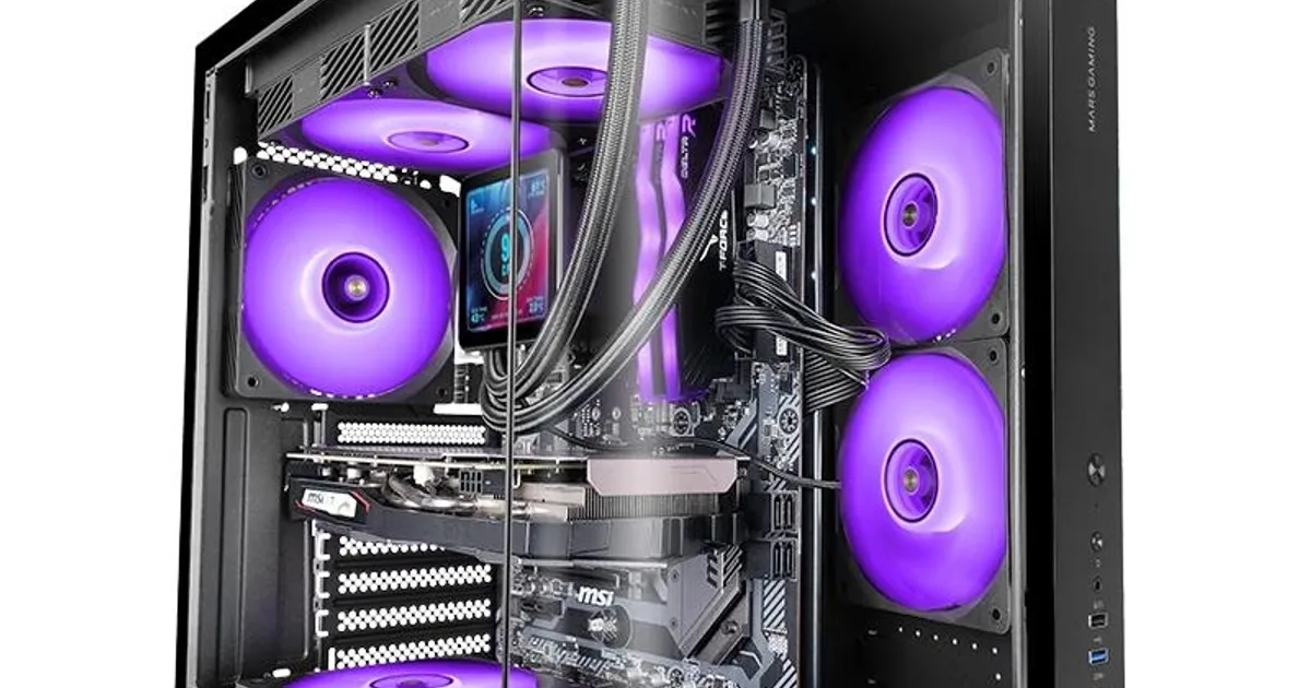 MARS GAMING Semitorre ATX MCCURV negra