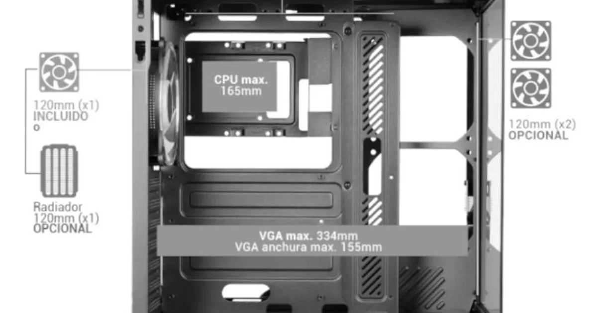 MARS GAMING MCV-ONE Atx Doble Cámara Negro (3)
