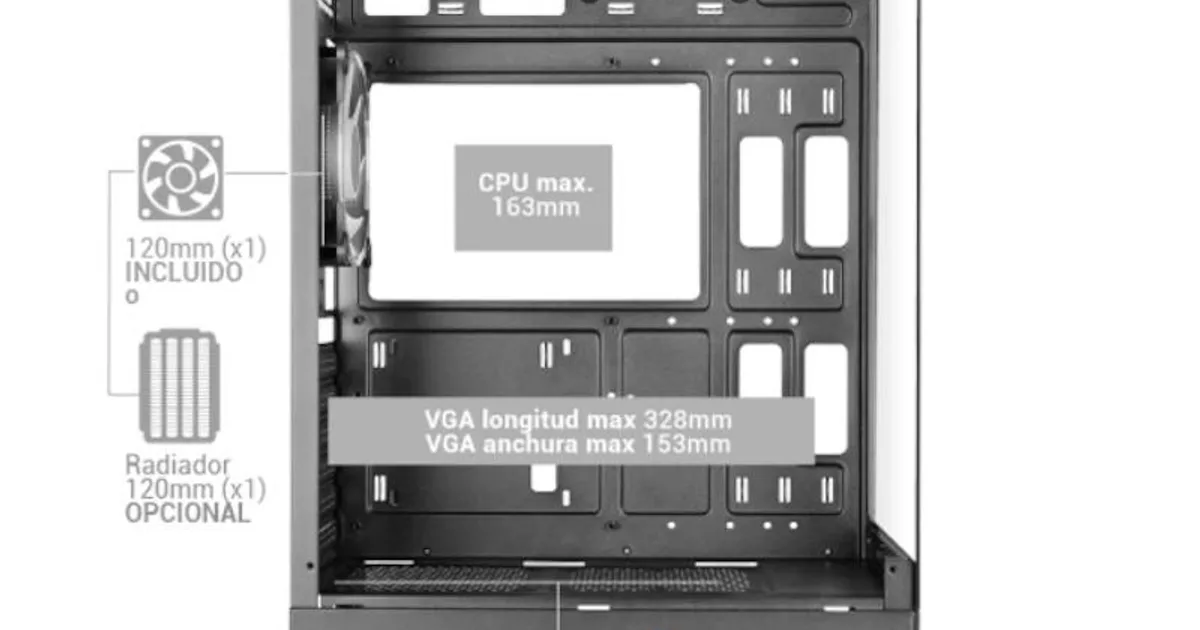 MARS GAMING Caja ATX Ventis FRGB Silence Negro (3)