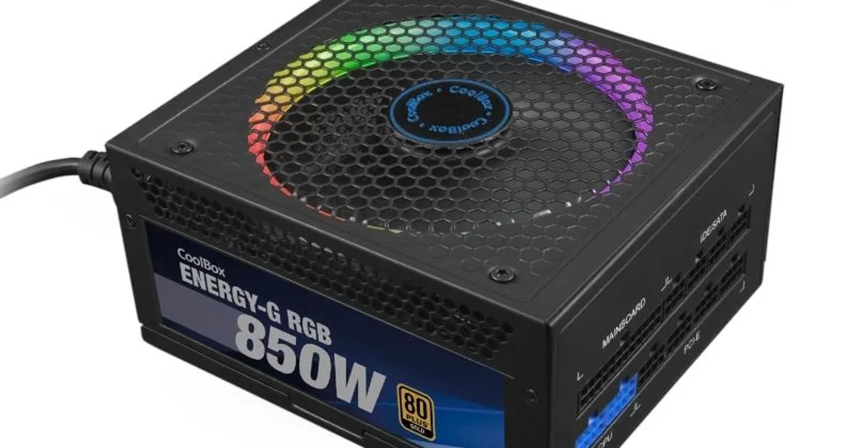 Coolbox Gaming Fuente Alimentacion 850W RGB 80+GOL