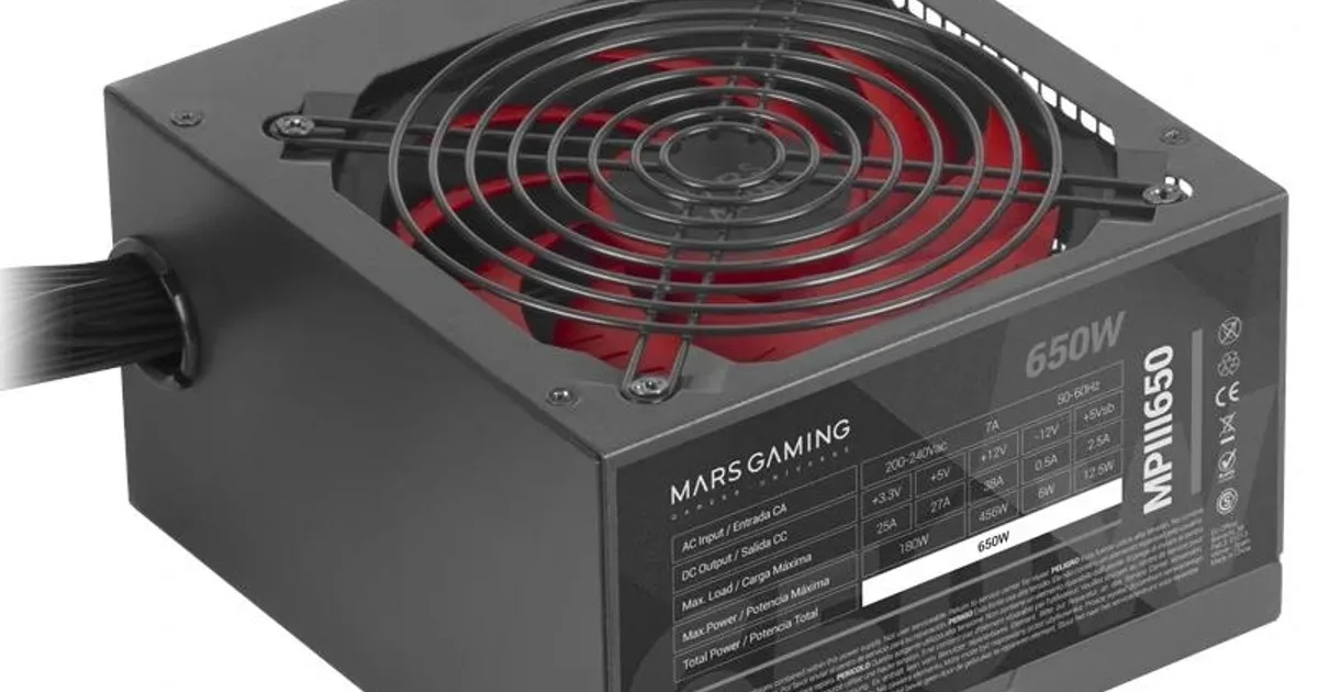 MARS GAMING Fuente Alimentacion MPIII 650W,Silent