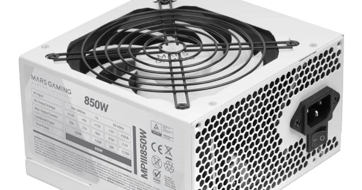 Mars Gaming Fuente MPIII 850W Ultra silent
