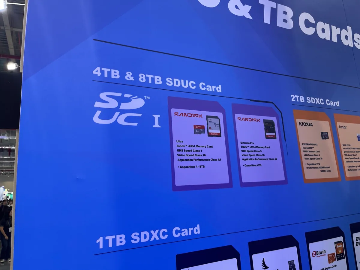 SanDisk prepara el lanzamiento de sus tarjetas SDUC de 8 TB