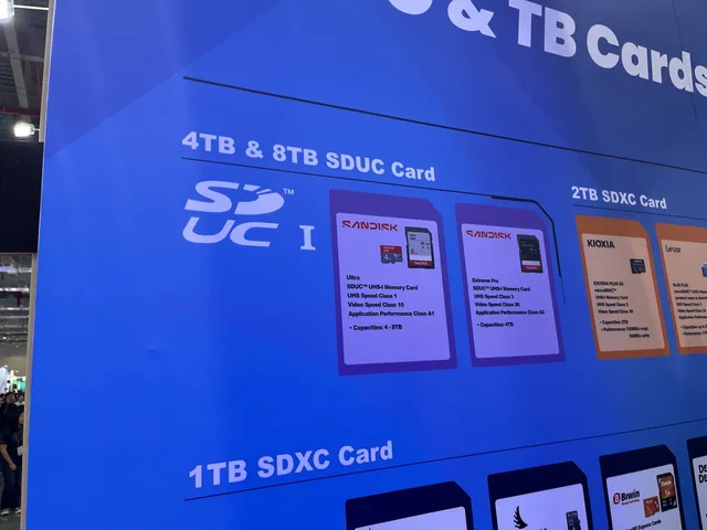 SanDisk prepara el lanzamiento de sus tarjetas SDUC de 8 TB