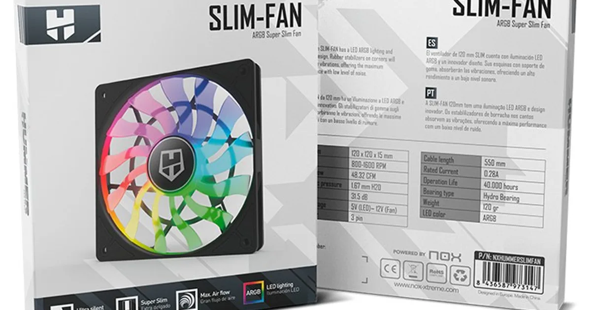 NOX HUMMER SLIM-Fan ARGB 120mm (3)