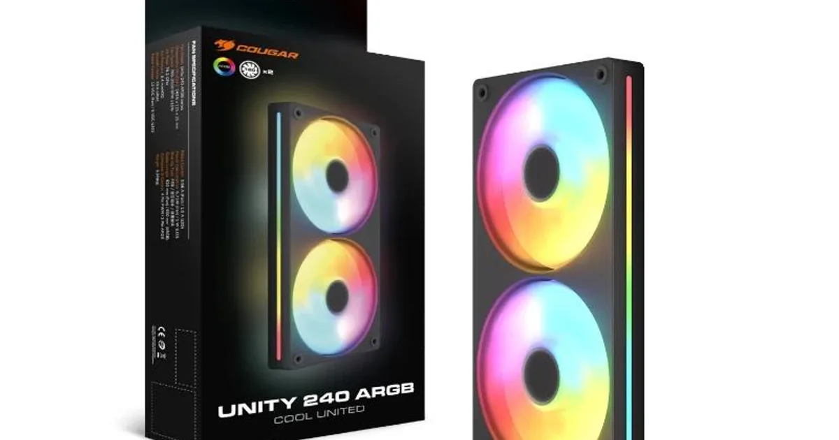 Cougar Ventilador UNITY240-FB Argb 12cm Black (4)