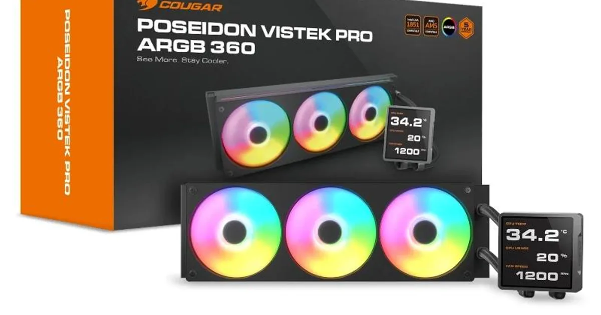 Cougar Ref. Liq Poseidon Vistek Pro ARGB 360 Black (4)